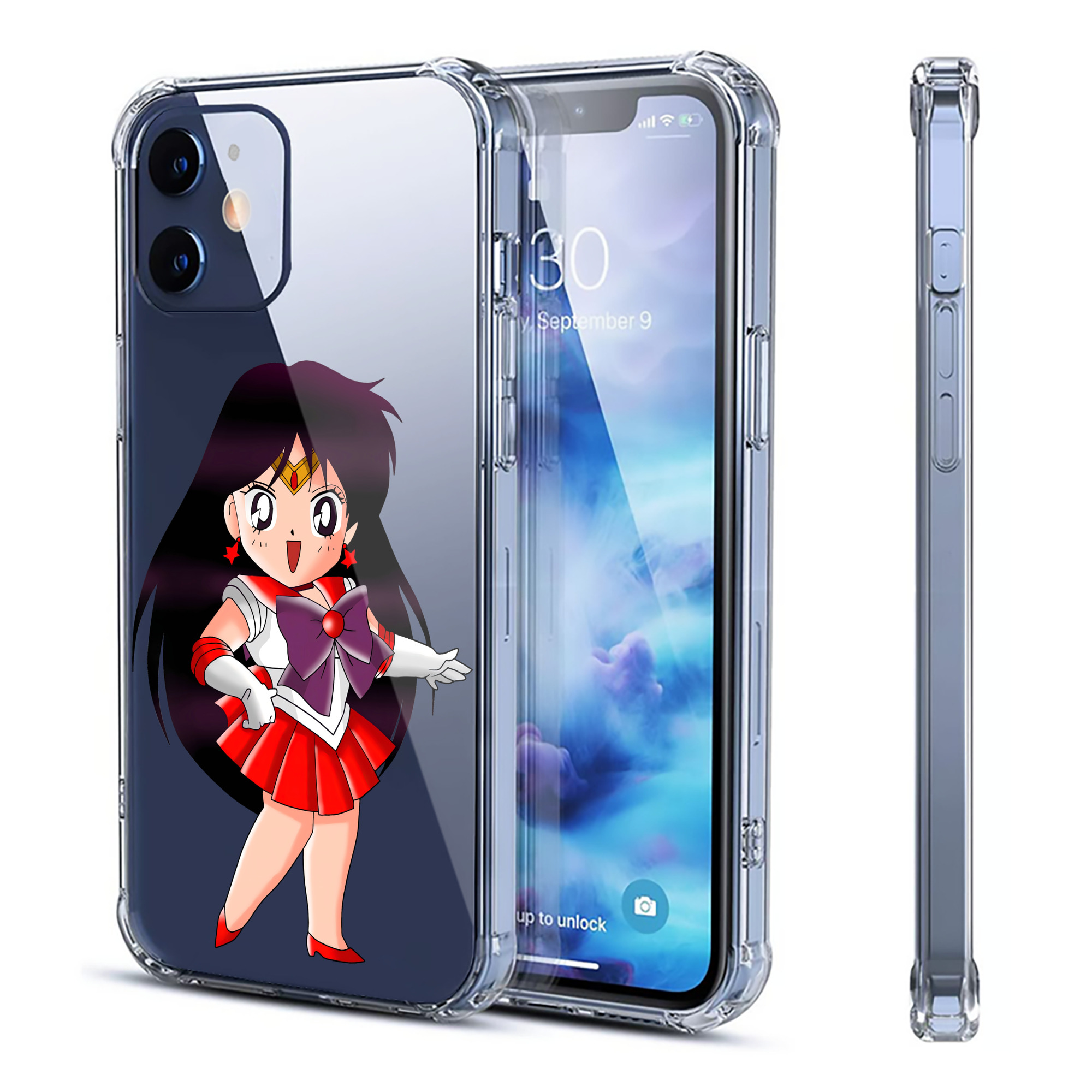 （画像用） 美少女戦士セーラームーン 火野レイ ひの レイ Sailor Moon Hino Rei （セーラーマーズ,Sailor Mars） 【iPhone 12シリーズ対応】透明スマホケース（クリアソフトケース）